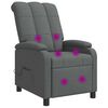 vidaXL Fauteuil de massage inclinable Gris fonc&eacute; Tissu