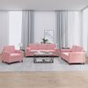 vidaXL Ensemble de canap&eacute;s 3 pcs avec coussins rose velours