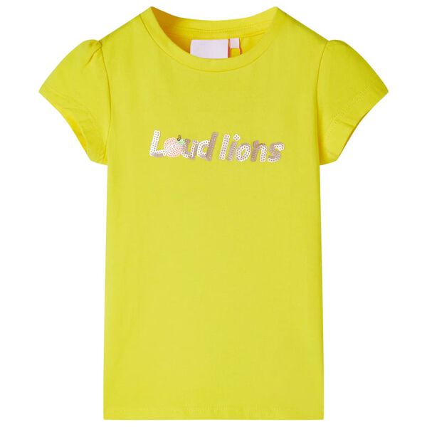 T-shirt enfant à manches courtes jaune vif 92