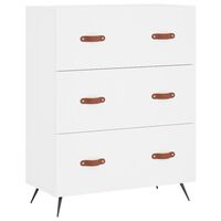 vidaXL Commode blanc 69,5 x 34 x 90 cm bois d'ingénierie