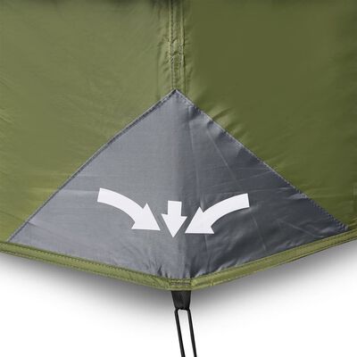 vidaXL Tente familiale 6 personnes vert libération rapide imperméable