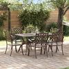 vidaXL Ensemble de salle &agrave; manger pour jardin 7 pcs Bronze Aluminium