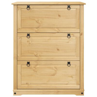 vidaXL Armoire à chaussures Corona 99x32x124,5 cm bois de pin massif