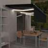 vidaXL Auvent manuel r&eacute;tractable avec store et LED 6x3 m Anthracite