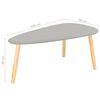vidaXL Tables basses 2 pcs Gris Pin massif