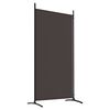 vidaXL Cloison de séparation 2 panneaux Marron 175x180 cm Tissu