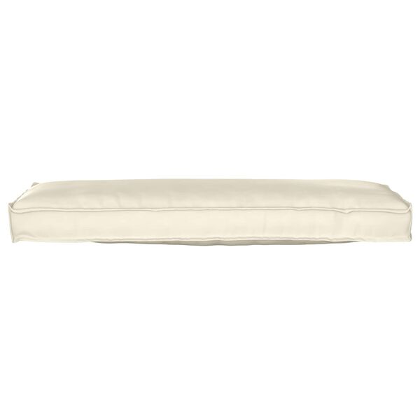vidaXL Set de coussins de palette 2 pcs Cr&egrave;me 120 x 40 x 8 cm
