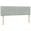 vidaXL Sommier &agrave; lattes de lit et matelas gris clair 140x220cm velours