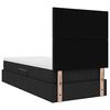 vidaXL Lit avec rangement et matelas Noir 90 x 190 cm Polyester