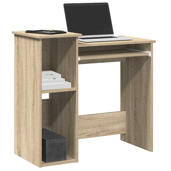 vidaXL Bureau avec &eacute;tag&egrave;res ch&ecirc;ne sonoma 84x40x78 cm