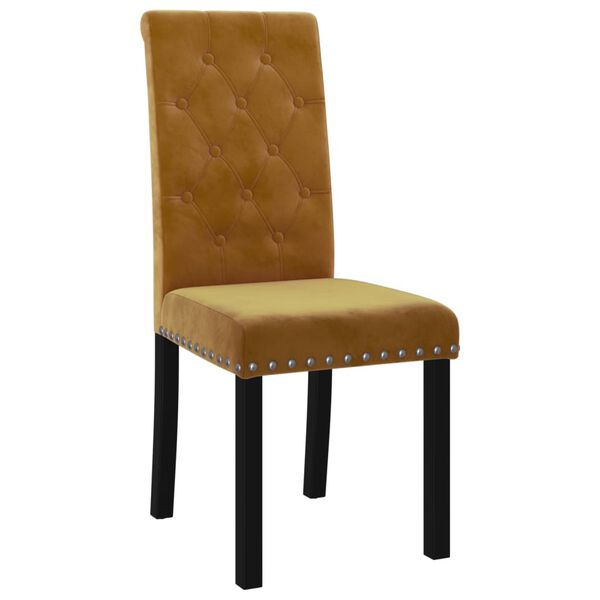 vidaXL Chaises &agrave; manger lot de 6 marron velours