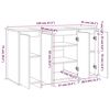 vidaXL Buffet blanc 120x41x75 cm bois d'ing&eacute;nierie