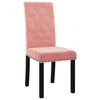 vidaXL Chaises &agrave; manger lot de 2 rose velours