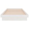 vidaXL Cadre de lit Blanc Bois massif 90x200 cm