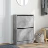vidaXL Armoire &agrave; chaussures gris b&eacute;ton 60x21x87,5 cm bois d'ing&eacute;nierie
