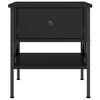 vidaXL Tables de chevet 2 pcs noir 40x42x45 cm bois d&rsquo;ing&eacute;nierie