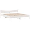vidaXL Cadre de lit et t&ecirc;te de lit blanc 180x200 cm bois de pin massif