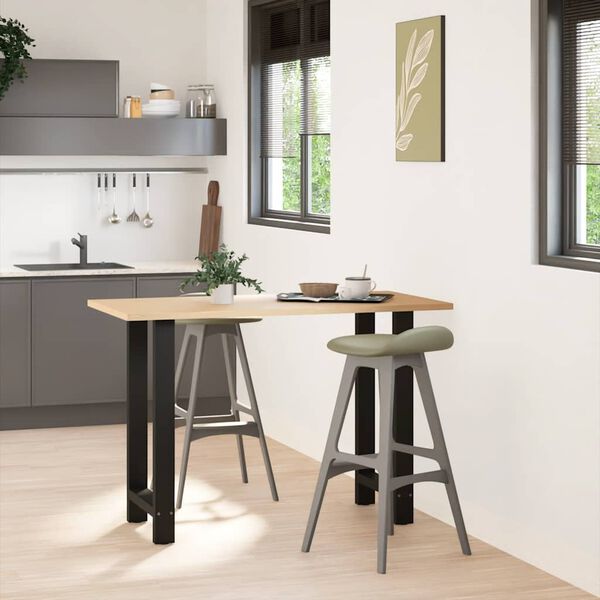 vidaXL Pieds de table de bar Noir 2 pi&egrave;ces 40 x (90-91) cm Acier