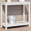 vidaXL Table de rempotage avec &eacute;tag&egrave;re blanc 82,5x35x75 cm massif pin