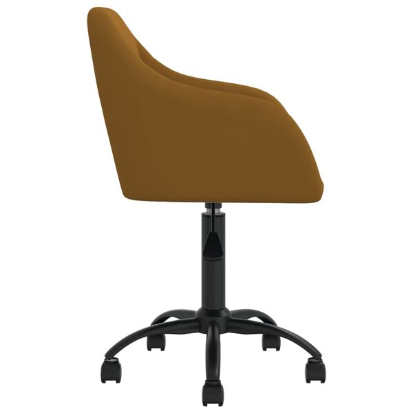 vidaXL Chaises pivotantes &agrave; manger lot de 4 marron velours
