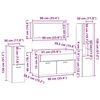 vidaXL Ensemble de mobilier de salle de bain 5 pcs Ch&ecirc;ne noir