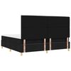 vidaXL Lit &agrave; ressort LED avec matelas Noir 200 x 200 cm tissu