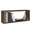 vidaXL &Eacute;tag&egrave;res murales cube 4 pcs Ch&ecirc;ne marron Bois d&rsquo;ing&eacute;nierie