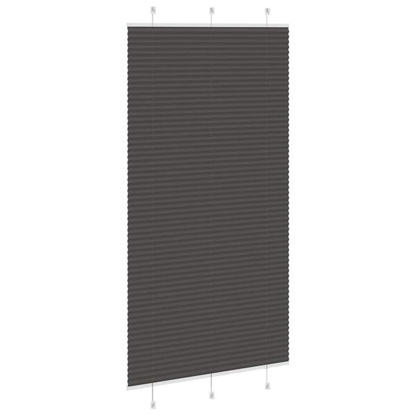 vidaXL Store pliss&eacute; noir 110x200 cm largeur du tissu 109,4cm polyester