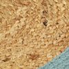 vidaXL Napperons 6 pcs Naturel et vert 38 cm Jute et coton