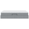 vidaXL Lit avec rangement et matelas Gris clair 140 x 190 cm Polyester
