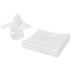 vidaXL Serviettes de table 10 pcs Blanc 50x50 cm
