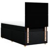 vidaXL Sommier &agrave; lattes de lit avec matelas Noir 100x200 cm Tissu