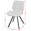 vidaXL Chaises &agrave; manger lot de 2 blanc similicuir