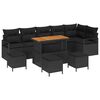 vidaXL Ensemble de canap&eacute; de jardin 10 pc Noir Poly rotin