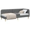vidaXL Cadre de lit d'angle Gris fonc&eacute; 80 x 200 cm tissu