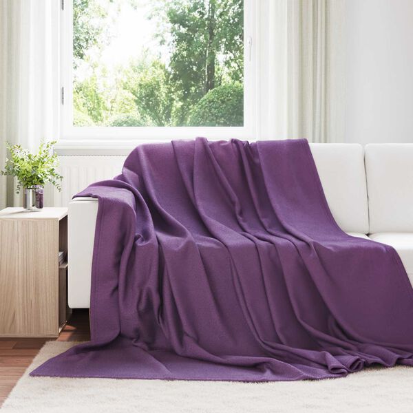 vidaXL Couvertures &agrave; jeter 6 pcs Violet 270 x 240 cm Toison