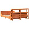 vidaXL Cadre de lit sans matelas cire marron 135x190cm bois pin massif