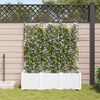 vidaXL Cache-pot de jardin 3 pcs Blanc 120 x 40 x 143 cm Acier