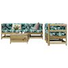 vidaXL Salon de jardin 6 pcs bois de pin impr&eacute;gn&eacute;