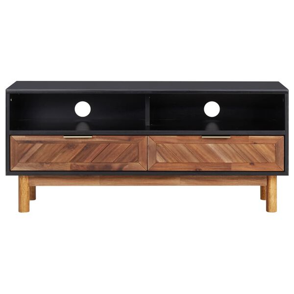 vidaXL Meuble TV 100x35x45 cm Bois d'acacia massif et MDF