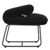 vidaXL Chaise de d&eacute;tente avec cadre en m&eacute;tal Noir Velours