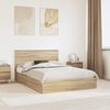 vidaXL Lit de Rangement Ch&ecirc;ne Sonoma 140 x 200 cm Bois d'ing&eacute;nierie