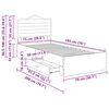 vidaXL Cadre de lit Ch&ecirc;ne Sonoma 70 x 190 cm Bois d'ing&eacute;nierie