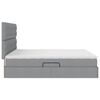 vidaXL Lit avec rangement et matelas Gris clair 180 x 200 cm Polyester