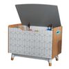KidKraft Coffre &agrave; jouets pour enfants Mid-Century Modern Gris
