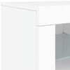 vidaXL Buffet avec lumi&egrave;res LED blanc 202x37x67 cm