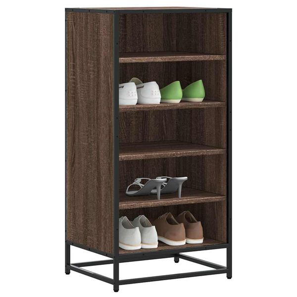 vidaXL &Eacute;tag&egrave;re &agrave; chaussures ch&ecirc;ne marron 48x38x97,5 cm bois ing&eacute;nierie
