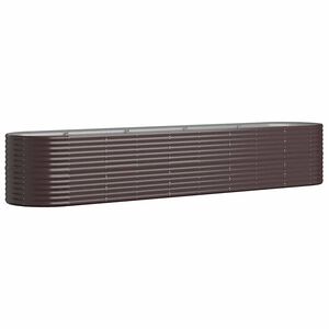vidaXL Lit sur&eacute;lev&eacute; de jardin Acier galvanis&eacute; marron