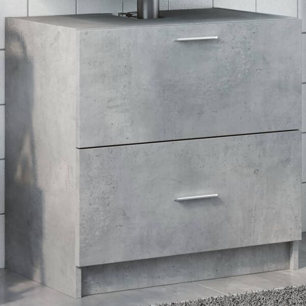 vidaXL Armoire d'&eacute;vier gris b&eacute;ton 59x37x59 cm Bois d'ing&eacute;nierie