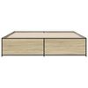 vidaXL Cadre de lit sans matelas ch&ecirc;ne sonoma 200x200 cm